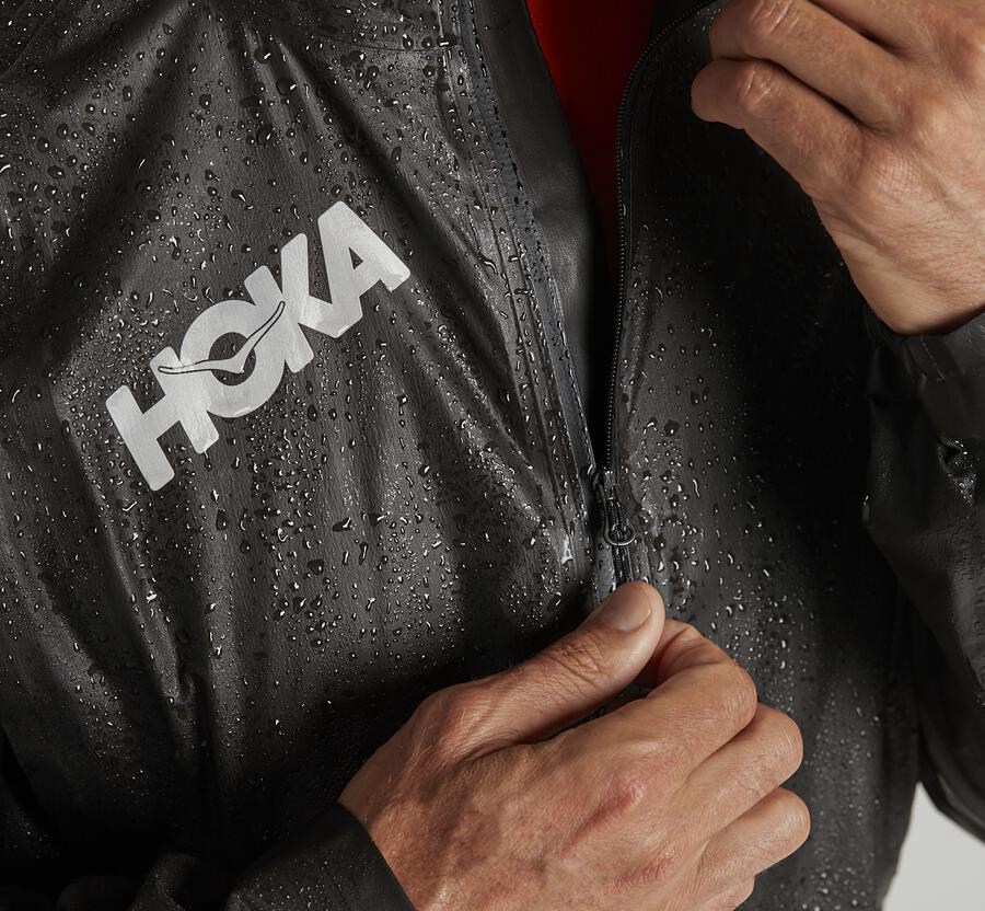 Chaquetas Hoka One One Hombre - Gore-Tex Shakedry™ Run - Negras - OGD936510